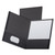 Linen Finish Twin Pocket Folders, 100-Sheet Capacity, 11 x 8.5, Black, 25/Box [SKU: OXF53406]