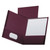 Linen Finish Twin Pocket Folders, 100-Sheet Capacity, 11 x 8.5, Burgundy, 25/Box [SKU: OXF53441]