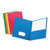Twin-Pocket Folder, Embossed Leather Grain Paper, 0.5" Capacity, 11 x 8.5, Assorted Colors, 25/Box [SKU: OXF57513]