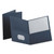 Twin-Pocket Folder, Embossed Leather Grain Paper, 0.5" Capacity, 11 x 8.5, Dark Blue, 25/Box [SKU: OXF57538]