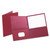 Twin-Pocket Folder, Embossed Leather Grain Paper, 0.5" Capacity, 11 x 8.5, Burgundy, 25/Box [SKU: OXF57557]