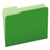 Colored File Folders, 1/3-Cut Tabs: Assorted, Letter Size, Green/Light Green, 100/Box [SKU: PFX15213BGR]