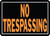 HY-KO Hy-Glo Series 804 Identification Sign, Rectangular, NO TRESPASSING, Fluorescent Orange Legend, Black Background [SKU: ORG8400756]