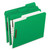 Colored Classification Folders with Embossed Fasteners, 2 Fasteners, Letter Size, Green Exterior, 50/Box [SKU: PFX21329]