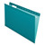 Colored Reinforced Hanging Folders, Legal Size, 1/5-Cut Tabs, Teal, 25/Box [SKU: PFX415315TEA]