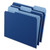 Interior File Folders, 1/3-Cut Tabs: Assorted, Letter Size, Navy Blue, 100/Box [SKU: PFX421013NAV]