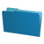 Interior File Folders, 1/3-Cut Tabs: Assorted, Legal Size, Blue, 100/Box [SKU: PFX435013BLU]