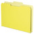 Double Stuff File Folders, 1/3-Cut Tabs: Assorted, Letter Size, 1.5" Expansion, Yellow, 50/Pack [SKU: PFX54456]