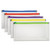 Poly Zip Check Envelope, Zipper Closure, 10.13 x 5.13, Assorted Colors, 5/Pack [SKU: PFX85293]