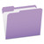 Double-Ply Reinforced Top Tab Colored File Folders, 1/3-Cut Tabs: Assorted, Letter Size, 0.75" Expansion, Lavender, 100/Box [SKU: PFXR15213LAV]