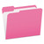 Double-Ply Reinforced Top Tab Colored File Folders, 1/3-Cut Tabs: Assorted, Letter Size, 0.75" Expansion, Pink, 100/Box [SKU: PFXR15213PIN]