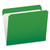 Double-Ply Reinforced Top Tab Colored File Folders, Straight Tabs, Letter Size, 0.75" Expansion, Bright Green, 100/Box [SKU: PFXR152BGR]
