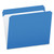 Double-Ply Reinforced Top Tab Colored File Folders, Straight Tabs, Letter Size, 0.75" Expansion, Blue, 100/Box [SKU: PFXR152BLU]