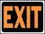 HY-KO Hy-Glo Series 3003 Identification Sign, Exit, Fluorescent Orange Legend, Plastic, 12 in W x 8-1/2 in H Dimensions [SKU: ORG0110700]