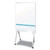 Mobile Partition Board LG, 38 3/10" x 70 4/5", White, Aluminum Frame [SKU: PLS912MPBLG]