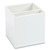 Pen Cup, Plastic, 3.25 x 3.25 x 3.25, White [SKU: PPJ100259]