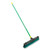 Bulldozer Multisurface Pushbroom with Scraper Block, 24 x 60, Powder Coated Steel Handle, Green/Black/Yellow [SKU: QCK638]