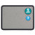 Contour Granite Gray Tack Board, 48 x 36, Black Frame [SKU: QRT699375]
