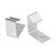 Flexible Metal Cubicle Hangers, For 1.5" to 2.5" Thick Partition Walls, Silver, 2/Set [SKU: QRT7501]