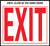 HY-KO EE-3 Safety Sign, Exit, Red Legend, Vinyl, 10 in W x 12 in H Dimensions [SKU: ORG7609019]
