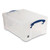 Snap-Lid Storage Bin, 2.37 gal, 10.25" x 14.5" x 6.25", Clear/Blue, 4/Pack [SKU: RUA9CPK4CB]