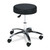 Pneumatic Lab Stool, Backless, Supports Up to 250 lb, 17" to 22" Seat Height, Black Seat, Chrome Base [SKU: SAF3431BL]