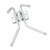 Metal Wall Rack, Two Ball-Tipped Double-Hooks, Metal, 6.5w x 3d x 7h, Chrome [SKU: SAF4160]