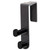 Plastic Coat Hook, 2-Hook, 1.75 x 6.5 x 7.75, Black [SKU: SAF4225BL]