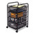 Onyx Mesh Mobile File with Four Supply Drawers, Metal, 1 Shelf, 4 Drawers, 15.75" x 17" x 27", Black [SKU: SAF5214BL]