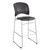 Reve Bistro Chair, Supports Up to 250 lb, 31" Seat Height, Black Seat/Back, Silver Base [SKU: SAF6806BL]