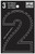 HY-KO 30400 Series 30402 Die-Cut Number, Character: 2, 3 in H Character, Black Character, Vinyl [SKU: ORG0074609]