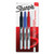 Retractable Permanent Marker, Fine Bullet Tip, Assorted Colors, 3/Set [SKU: SAN32726PP]