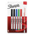 Ultra Fine Tip Permanent Marker, Extra-Fine Needle Tip, Assorted Colors, 5/Set [SKU: SAN37675PP]