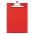 Recycled Plastic Clipboard with Ruler Edge, 1" Clip Capacity, Holds 8.5 x 11 Sheets, Red [SKU: SAU21601]