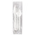 Reliance Mediumweight Cutlery Kit, Knife/Fork/Spoon, White, 500 Kits/Carton [SKU: SCCRSW7Z]