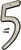 HY-KO 30600 Series 30605 House Number, Character: 5, 4 in H Character, Black/White Character, Plastic [SKU: ORG6635577]