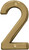 HY-KO Prestige Series BR-42PB/2 House Number, Character: 2, 4 in H Character, Brass Character, Brass [SKU: ORG6797187]