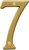 HY-KO Prestige Series BR-43BB/7 House Number, Character: 7, 4 in H Character, Brass Character, Solid Brass [SKU: ORG7167349]
