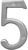 HY-KO Prestige Series BR-43SN/5 House Number, Character: 5, 4 in H Character, Nickel Character, Brass [SKU: ORG0992842]