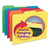 Interior File Folders, 1/3-Cut Tabs: Assorted, Letter Size, 0.75" Expansion, Assorted Colors, 100/Box [SKU: SMD10229]