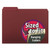 Interior File Folders, 1/3-Cut Tabs: Assorted, Letter Size, 0.75" Expansion, Maroon, 100/Box [SKU: SMD10275]