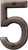 HY-KO Prestige Series BR-42OWB/5 House Number, Character: 5, 4 in H Character, Bronze Character, Solid Brass [SKU: ORG6763130]