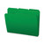 Top Tab Poly Colored File Folders, 1/3-Cut Tabs: Assorted, Letter Size, 0.75" Expansion, Green, 24/Box [SKU: SMD10502]