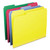 WaterShed/CutLess File Folders, 1/3-Cut Tabs: Assorted, Letter Size, 0.75" Expansion, Assorted Colors, 100/Box [SKU: SMD11951]
