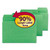 SuperTab Colored File Folders, 1/3-Cut Tabs: Assorted, Letter Size, 0.75" Expansion, 11-pt Stock, Green, 100/Box [SKU: SMD11985]