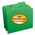 Reinforced Top Tab Colored File Folders, 1/3-Cut Tabs: Assorted, Letter Size, 0.75" Expansion, Green, 100/Box [SKU: SMD12134]