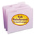 Reinforced Top Tab Colored File Folders, 1/3-Cut Tabs: Assorted, Letter Size, 0.75" Expansion, Lavender, 100/Box [SKU: SMD12434]
