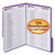 WaterShed CutLess Reinforced Top Tab Fastener Folders, 0.75" Expansion, 2 Fasteners, Letter Size, Purple Exterior, 50/Box [SKU: SMD12442]