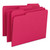 Colored File Folders, 1/3-Cut Tabs: Assorted, Letter Size, 0.75" Expansion, Red, 100/Box [SKU: SMD12743]