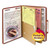 6-Section Pressboard Top Tab Pocket Classification Folders, 6 SafeSHIELD Fasteners, 2 Dividers, Letter Size, Red, 10/Box [SKU: SMD14079]